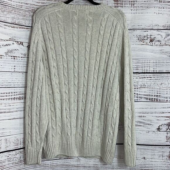 Vintage Alexander Julian sweater Mens size large cotton cable knit crew neck 90s - Picture 7 of 12